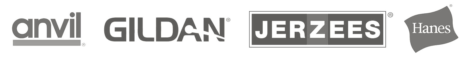 Anvil, Gildan, Jerzees, Hanes